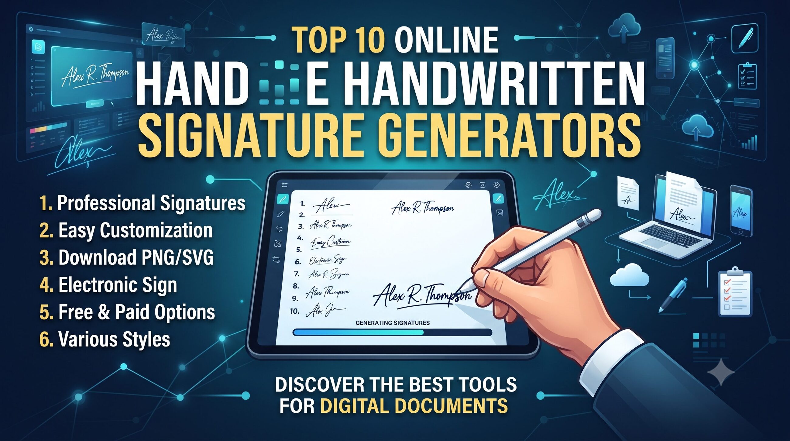 Top 10 Online Handwritten Signature Generators"