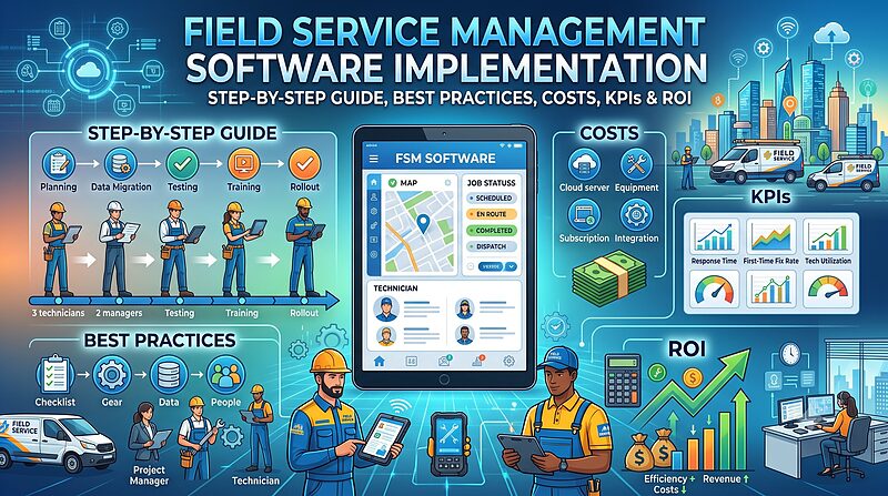 Field Service Management Software Implementation: Step-by-Step Guide, Best Practices, Costs, KPIs & ROI